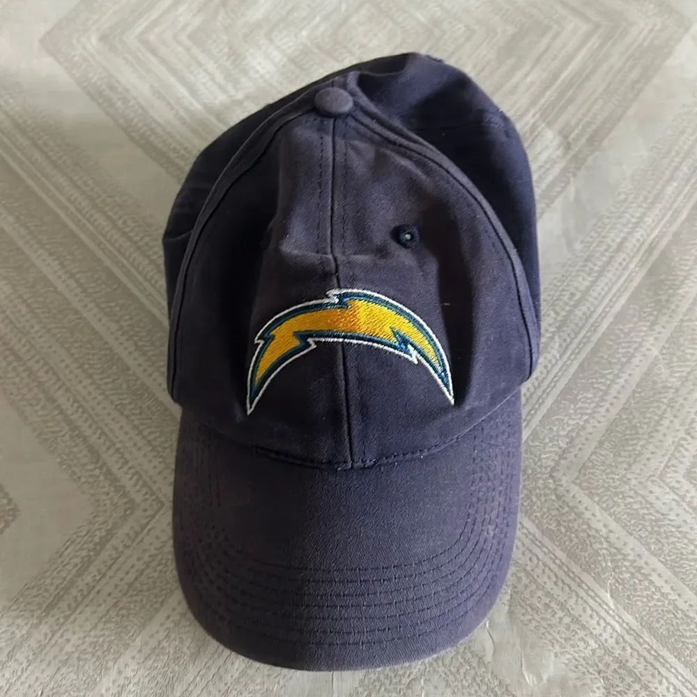‘47 Navy Blue & Yellow Youth LA Chargers Relaxed Velcro Embroidery Baseball Cap